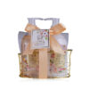Bath set HONEY JASMINE in wire basket